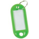 Targhetta portachiavi Q-Connect standard in plastica 5x2,2 cm verde