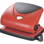 Perforatore a due fori Q-Connect rosso 20 fogli