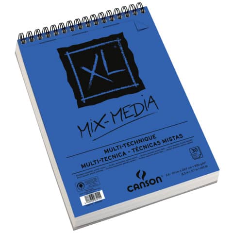 Album spiralato Canson Mix Media XL bianco 300 g/m² 30 fogli A4