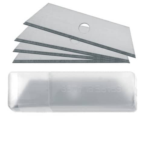 Lame di ricambio Westcott 18 mm forma trapezoidale argento