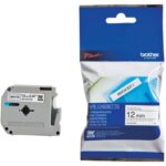 Nastro per etichettarice nero/bianco Brother 12 mm x 8 mt