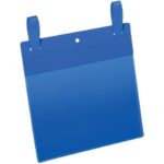 Durable identification pouches with blue hook-and-loop fasteners outside mm
