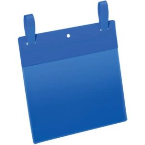 Durable identification pouches with blue hook-and-loop fasteners outside mm