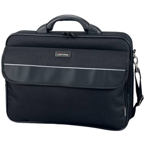 Lightpak ELITE computer bag in black polyester S up to 15.6"