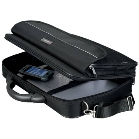 Lightpak ELITE computer bag in black polyester L 42x10,5x33 cm up to