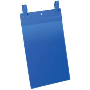 Durable identification pouches with blue hook-and-loop fasteners outside mm