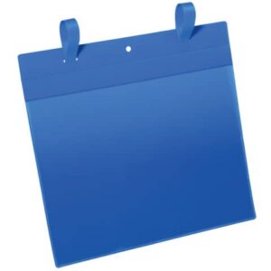 Durable identification pouches with blue hook-and-loop fasteners outside mm