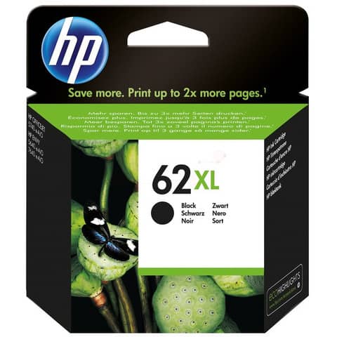 Cartuccia inkjet alta capacità 62XL HP nero