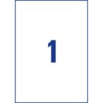 Etichette permanenti poliestere bianche Avery 210x297 mm 1 et/foglio -