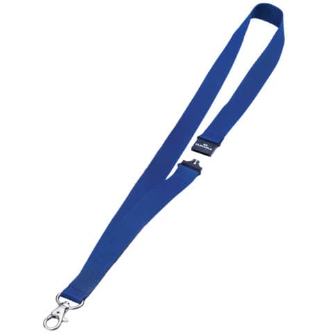 Cordoncino per portabadge DURABLE tessuto blu scuro 20mm x 44cm