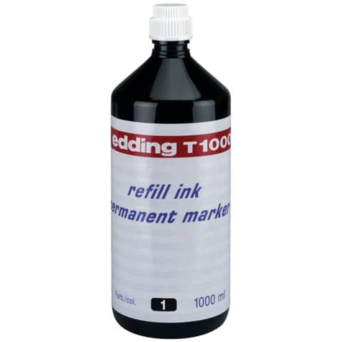 Inchiostro per ricarica marcatori permanenti  Edding 1 L nero