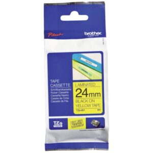 Nastro laminato per etichettarice - nero/giallo Brother 24 mm x 8 mt