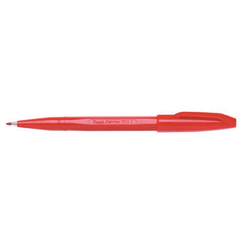 Pennarello Pentel Sign Pen punta fibra 2 mm 0,8 mm rosso