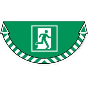 Adesivi Segnalatori CEP uscita d'emergenza PVC 700x350 mm. sp 0,2 mm