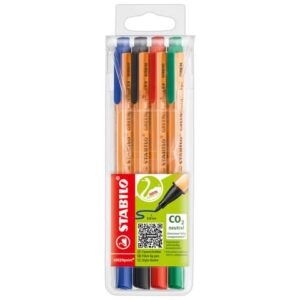 Penne con punta in fibra Stabilo GREENpoint 0,8 mm assortiti