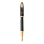 Penna roller Parker IM punta F inchiostro nero Premium Black GT