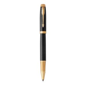 Penna roller Parker IM punta F inchiostro nero Premium Black GT