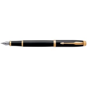 Parker IM fountain pen M tip blue ink Black GT -