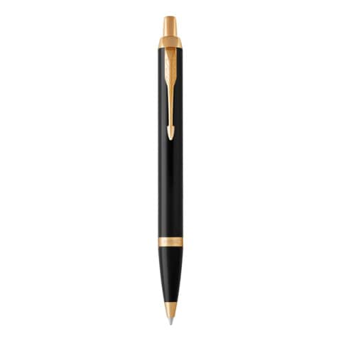 Penna a sfera Parker IM punta M inchiostro blu Parker Black GT