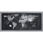 Lavagna magnetica in vetro Artverum SIGEL 130x55x1,5 cm Worldmap