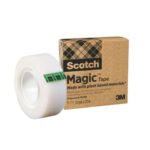 Scotch® Magic Più adhesive tape Green 19 mm x 30 m transparent matt