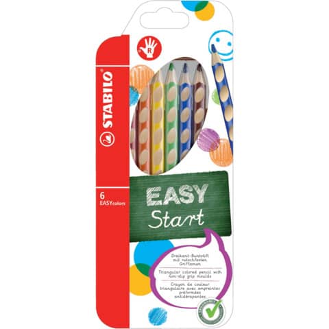 Matite colorate Stabilo EASYcolors per destrorsi assortiti