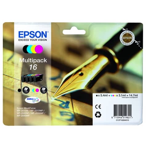 cartucce inkjet Penna e Cruciverba 16 Epson n+c+m+g