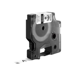 Nastro in poliestere per etichettatrice Rhino - colore nero/bianco Dymo 9 mm x