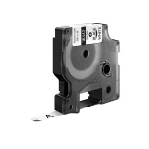 Nastro in vinile per etichettatrice Rhino - colore nero/bianco Dymo 9 mm x