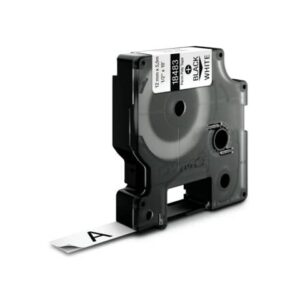 Nastro in poliestere per etichettatrice Rhino - colore nero/bianco Dymo 12 mm x