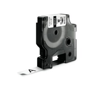 Nastro in vinile per etichettatrice Rhino - colore nero/bianco Dymo 12 mm x