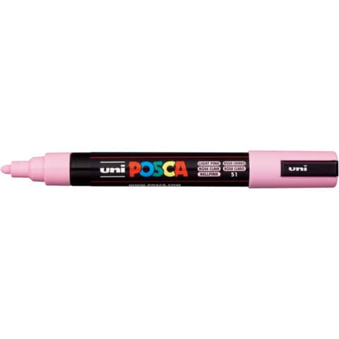 Marcatore a tempera Posca Uni-Ball punta media 2,5 mm rosa chiaro