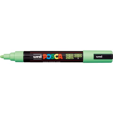 Marcatore a tempera Posca Uni-Ball punta tonda 1,8-2,5 mm verde chiaro