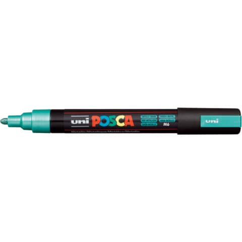 Marcatore a tempera Posca Uni-Ball punta tonda 1,8-2,5 mm verde metal