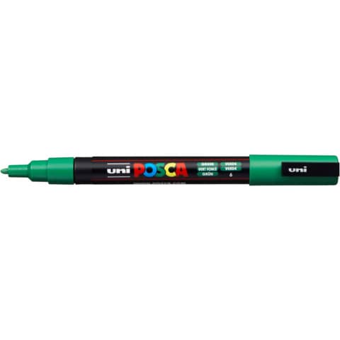 Marcatore a tempera POSCA Uni-Ball punta tonda 0,9-1,3 mm verde scuro