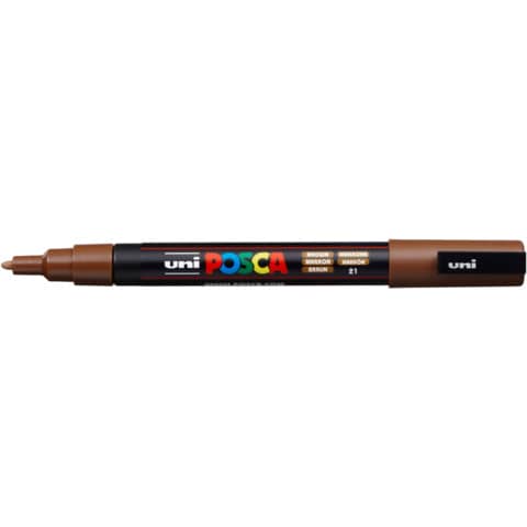 Marcatore a tempera Posca Uni-Ball punta tonda 0,9-1,3 mm marrone