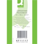 Pouches per plastificatrici Q-Connect 111x154 mm lucide A6 conf. 100 pz 125