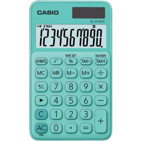 Calcolatrice tascabile CASIO 10 cifre - solare e batteria
