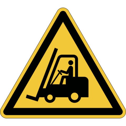 Floor pictogram 'Attention trolley passage' DURABLE yellow Ø 430