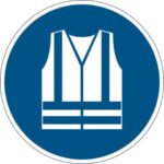 Floor Pictogram 'High Visibility Safety Vest Mandatory''