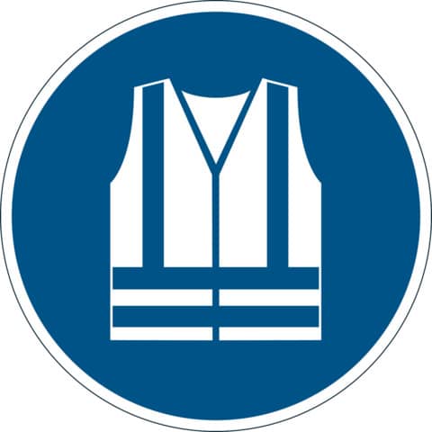 Floor Pictogram 'High Visibility Safety Vest Mandatory''
