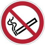 Safety pictogram 'No smoking' DURABLE red Ø 430 mm