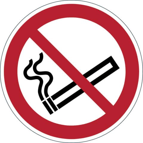 Safety pictogram 'No smoking' DURABLE red Ø 430 mm