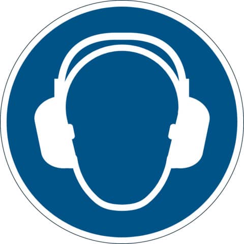 Floor pictogram 'Wear ear protection' DURABLE blue Ø