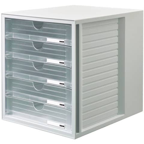 Cassettiera a 5 cassetti per carta (DIN A4/C4) Han L.275xH.320xP.330 mm