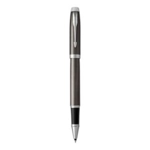 Penna roller Parker IM punta F inchiostro nero Dark Espresso CT