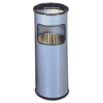 Posacenere Durable a colonna acciaio con sabbia e cestino base tonda H 62 x Ø 26