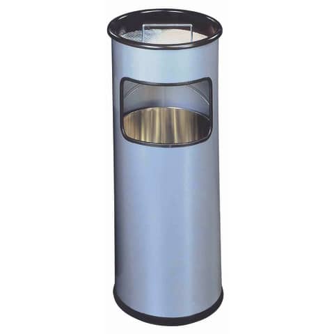 Posacenere Durable a colonna acciaio con sabbia e cestino base tonda H 62 x Ø 26
