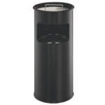 Durable steel column ashtray with sand and round base H 62 x Ø 26