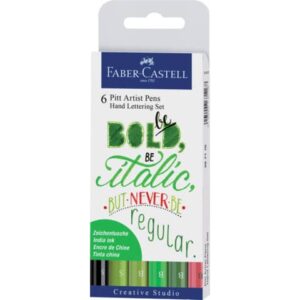 Faber Castell Pitt Artist pigmented ink pen - 6 pcs.